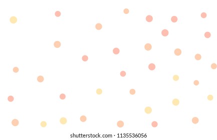 Circles confetti falling on transparent background. Round, dot vector background. Abstract colorful confetti flying in the air. Vector holiday illustration with circles confetti.