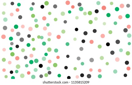 Circles confetti falling on transparent background. Round, dot vector background. Abstract colorful confetti flying in the air. Vector holiday illustration with circles confetti.