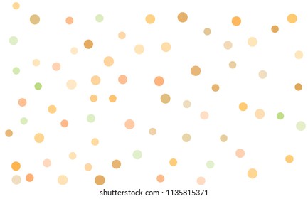 Circles confetti falling on transparent background. Round, dot vector background. Abstract colorful confetti flying in the air. Vector holiday illustration with circles confetti.