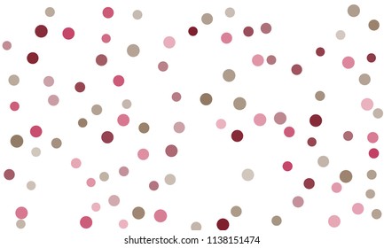 Circles confetti falling on transparent background. Round, dot vector background. Abstract colorful confetti flying in the air. Vector holiday illustration with circles confetti.