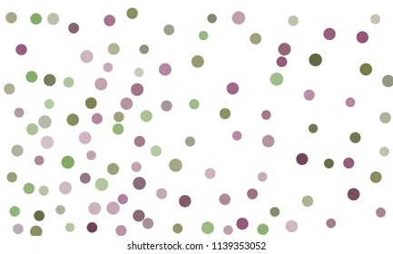 Circles confetti falling on transparent background. Round, dot vector background. Abstract colorful confetti flying in the air. Vector holiday illustration with circles confetti.