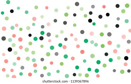 Circles confetti falling on transparent background. Round, dot vector background. Abstract colorful confetti flying in the air. Vector holiday illustration with circles confetti.