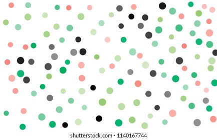 Circles confetti falling on transparent background. Round, dot vector background. Abstract colorful confetti flying in the air. Vector holiday illustration with circles confetti.