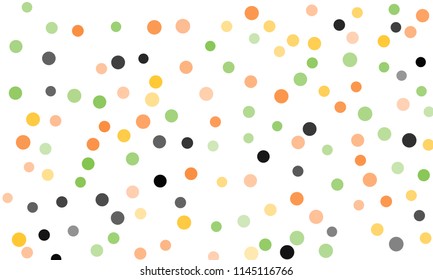 Circles confetti falling on transparent background. Round, dot vector background. Abstract colorful confetti flying in the air. Vector holiday illustration with circles confetti.