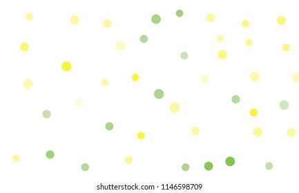 Circles confetti falling on transparent background. Round, dot vector background. Abstract colorful confetti flying in the air. Vector holiday illustration with circles confetti.