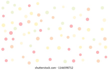 Circles Confetti Falling On Transparent Background Stock Vector ...