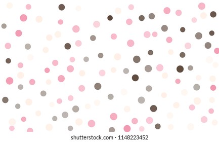 Circles confetti falling on transparent background. Round, dot vector background. Abstract colorful confetti flying in the air. Vector holiday illustration with circles confetti.