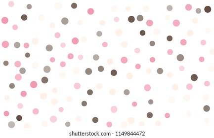 Circles confetti falling on transparent background. Round, dot vector background. Abstract colorful confetti flying in the air. Vector holiday illustration with circles confetti.