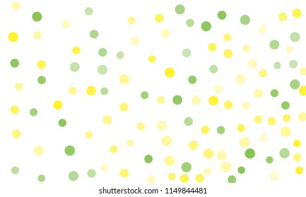 Circles confetti falling on transparent background. Round, dot vector background. Abstract colorful confetti flying in the air. Vector holiday illustration with circles confetti.
