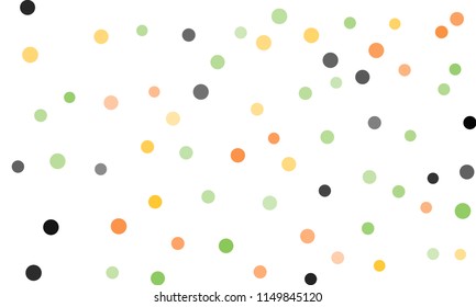 Circles confetti falling on transparent background. Round, dot vector background. Abstract colorful confetti flying in the air. Vector holiday illustration with circles confetti.