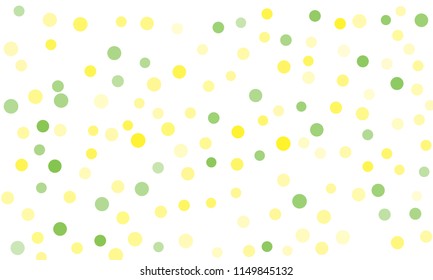 Circles confetti falling on transparent background. Round, dot vector background. Abstract colorful confetti flying in the air. Vector holiday illustration with circles confetti.