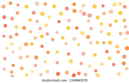 Circles confetti falling on transparent background. Round, dot vector background. Abstract colorful confetti flying in the air. Vector holiday illustration with circles confetti.