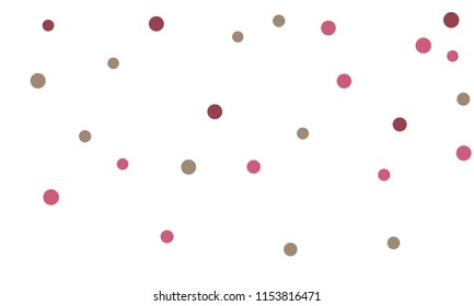 Circles confetti falling on transparent background. Round, dot vector background. Abstract colorful confetti flying in the air. Vector holiday illustration with circles confetti.