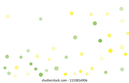 Circles confetti falling on transparent background. Round, dot vector background. Abstract colorful confetti flying in the air. Vector holiday illustration with circles confetti.