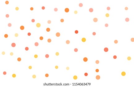 Circles confetti falling on transparent background. Round, dot vector background. Abstract colorful confetti flying in the air. Vector holiday illustration with circles confetti.