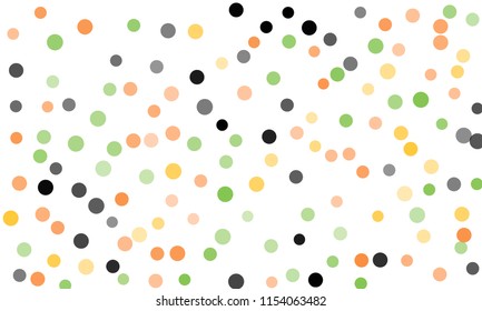 Circles confetti falling on transparent background. Round, dot vector background. Abstract colorful confetti flying in the air. Vector holiday illustration with circles confetti.