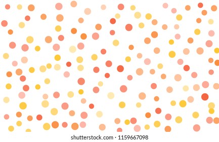 Circles confetti falling on transparent background. Round, dot vector background. Abstract colorful confetti flying in the air. Vector holiday illustration with circles confetti.