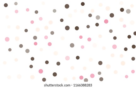 Circles confetti falling on transparent background. Round, dot vector background. Abstract colorful confetti flying in the air. Vector holiday illustration with circles confetti.