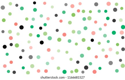 Circles confetti falling on transparent background. Round, dot vector background. Abstract colorful confetti flying in the air. Vector holiday illustration with circles confetti.