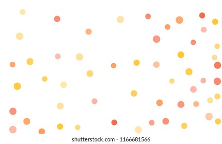 Circles confetti falling on transparent background. Round, dot vector background. Abstract colorful confetti flying in the air. Vector holiday illustration with circles confetti.