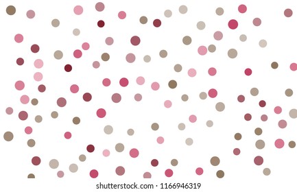 Circles confetti falling on transparent background. Round, dot vector background. Abstract colorful confetti flying in the air. Vector holiday illustration with circles confetti.