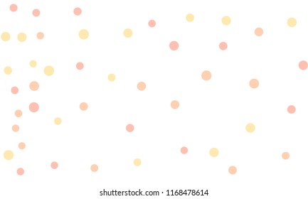 Circles confetti falling on transparent background. Round, dot vector background. Abstract colorful confetti flying in the air. Vector holiday illustration with circles confetti.