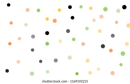 Circles confetti falling on transparent background. Round, dot vector background. Abstract colorful confetti flying in the air. Vector holiday illustration with circles confetti.