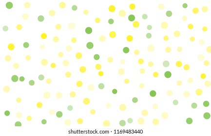 Circles confetti falling on transparent background. Round, dot vector background. Abstract colorful confetti flying in the air. Vector holiday illustration with circles confetti.