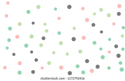 Circles confetti falling on transparent background. Round, dot vector background. Abstract colorful confetti flying in the air. Vector holiday illustration with circles confetti.