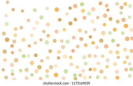 Circles confetti falling on transparent background. Round, dot vector background. Abstract colorful confetti flying in the air. Vector holiday illustration with circles confetti.