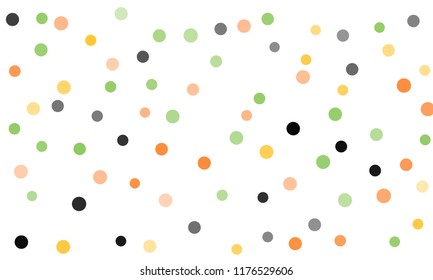 Circles confetti falling on transparent background. Round, dot vector background. Abstract colorful confetti flying in the air. Vector holiday illustration with circles confetti.