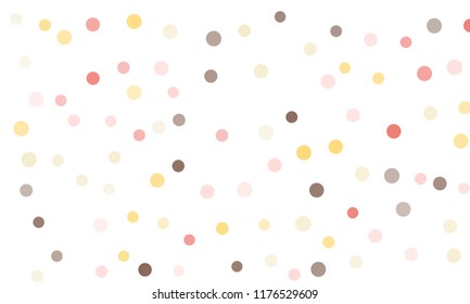 Circles confetti falling on transparent background. Round, dot vector background. Abstract colorful confetti flying in the air. Vector holiday illustration with circles confetti.
