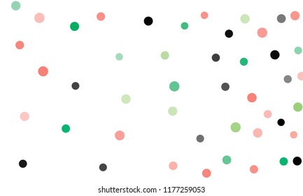 Circles confetti falling on transparent background. Round, dot vector background. Abstract colorful confetti flying in the air. Vector holiday illustration with circles confetti.