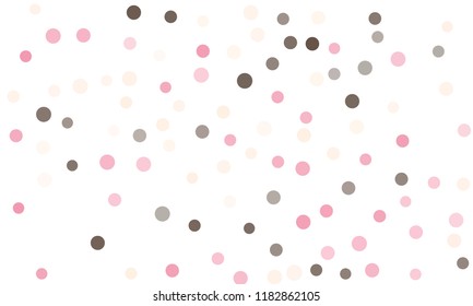 Circles confetti falling on transparent background. Round, dot vector background. Abstract colorful confetti flying in the air. Vector holiday illustration with circles confetti.