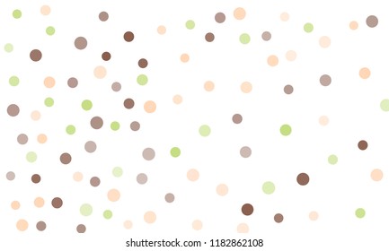 Circles confetti falling on transparent background. Round, dot vector background. Abstract colorful confetti flying in the air. Vector holiday illustration with circles confetti.