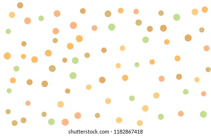 Circles confetti falling on transparent background. Round, dot vector background. Abstract colorful confetti flying in the air. Vector holiday illustration with circles confetti.