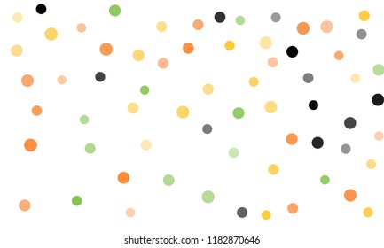 Circles confetti falling on transparent background. Round, dot vector background. Abstract colorful confetti flying in the air. Vector holiday illustration with circles confetti.