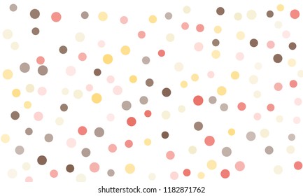 Circles confetti falling on transparent background. Round, dot vector background. Abstract colorful confetti flying in the air. Vector holiday illustration with circles confetti.