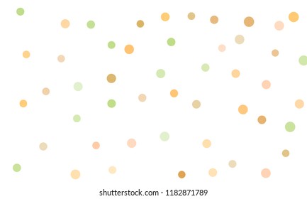 Circles confetti falling on transparent background. Round, dot vector background. Abstract colorful confetti flying in the air. Vector holiday illustration with circles confetti.