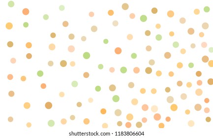 Circles confetti falling on transparent background. Round, dot vector background. Abstract colorful confetti flying in the air. Vector holiday illustration with circles confetti.