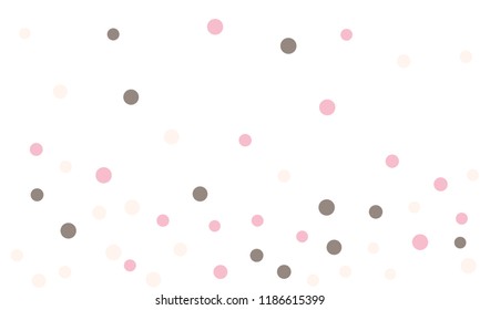 Circles confetti falling on transparent background. Round, dot vector background. Abstract colorful confetti flying in the air. Vector holiday illustration with circles confetti.