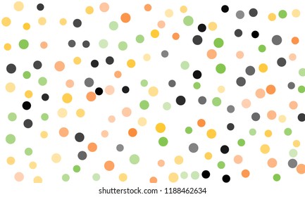 Circles confetti falling on transparent background. Round, dot vector background. Abstract colorful confetti flying in the air. Vector holiday illustration with circles confetti.