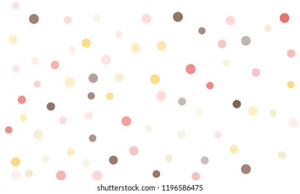 Circles confetti falling on transparent background. Round, dot vector background. Abstract colorful confetti flying in the air. Vector holiday illustration with circles confetti.