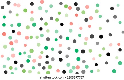 Circles confetti falling on transparent background. Round, dot vector background. Abstract colorful confetti flying in the air. Vector holiday illustration with circles confetti.