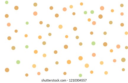Circles confetti falling on transparent background. Round, dot vector background. Abstract colorful confetti flying in the air. Vector holiday illustration with circles confetti.