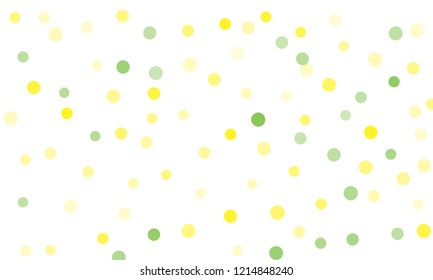 Circles confetti falling on transparent background. Round, dot vector background. Abstract colorful confetti flying in the air. Vector holiday illustration with circles confetti.