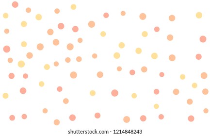 Circles confetti falling on transparent background. Round, dot vector background. Abstract colorful confetti flying in the air. Vector holiday illustration with circles confetti.