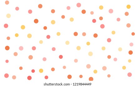 Circles confetti falling on transparent background. Round, dot vector background. Abstract colorful confetti flying in the air. Vector holiday illustration with circles confetti.