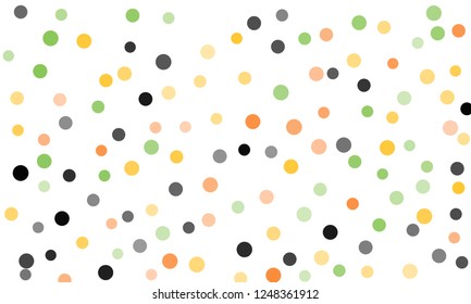 Circles confetti falling on transparent background. Round, dot vector background. Abstract colorful confetti flying in the air. Vector holiday illustration with circles confetti.