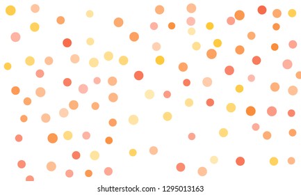 Circles confetti falling on transparent background. Round, dot vector background. Abstract colorful confetti flying in the air. Vector holiday illustration with circles confetti.